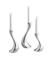 Georg Jensen | Cobra Candleholder Set in Polished Stainless Steel | The UNDONE