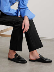 GUCCI | Princetown Horsebit-Detailed Leather Slippers in Black | The UNDONE