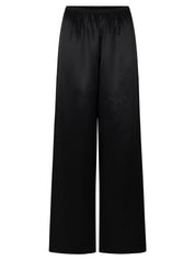 Harris Tapper | Irving Trouser in Black Satin | The UNDONE