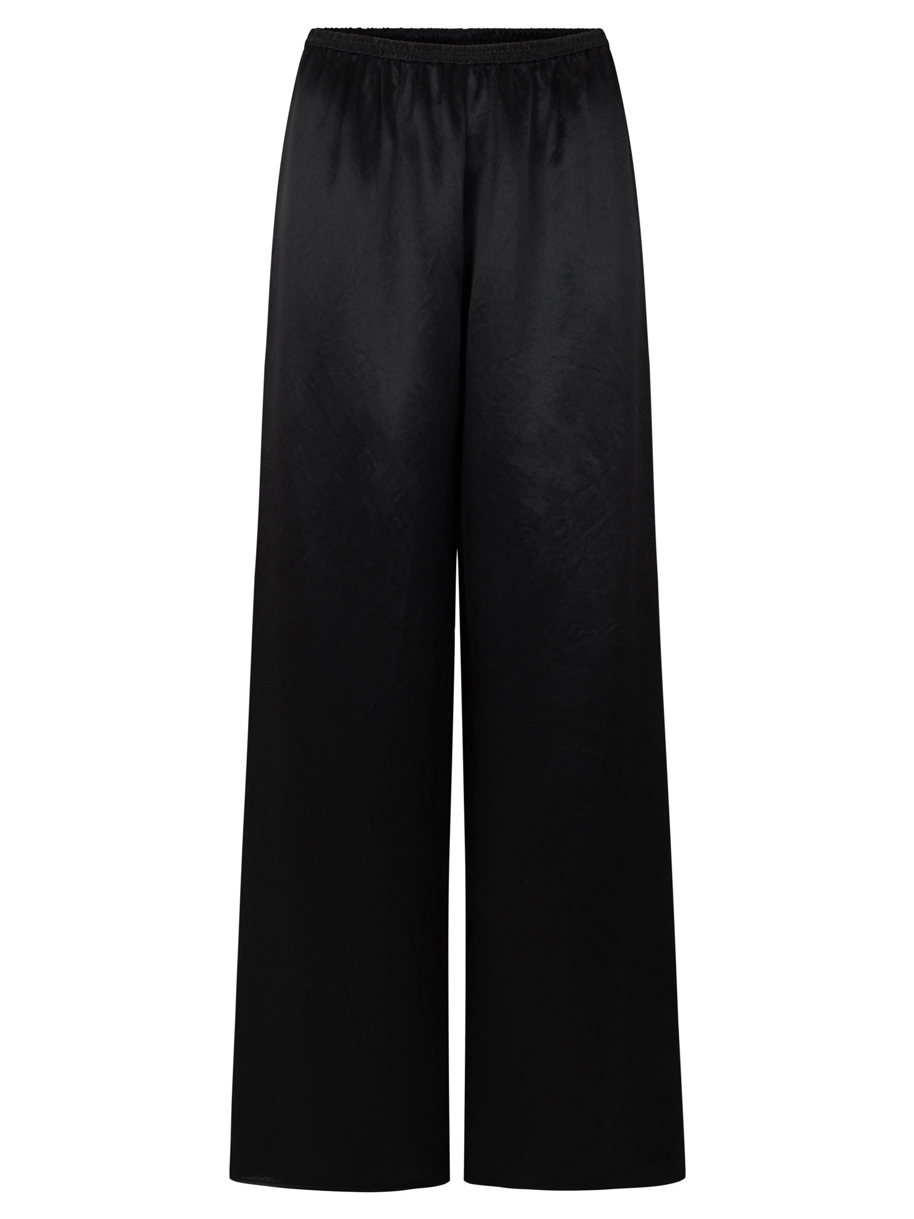 Harris Tapper | Irving Trouser in Black Satin | The UNDONE