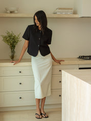Harris Tapper | Short Sleeve Tilmens Jacket in Black | The UNDONE