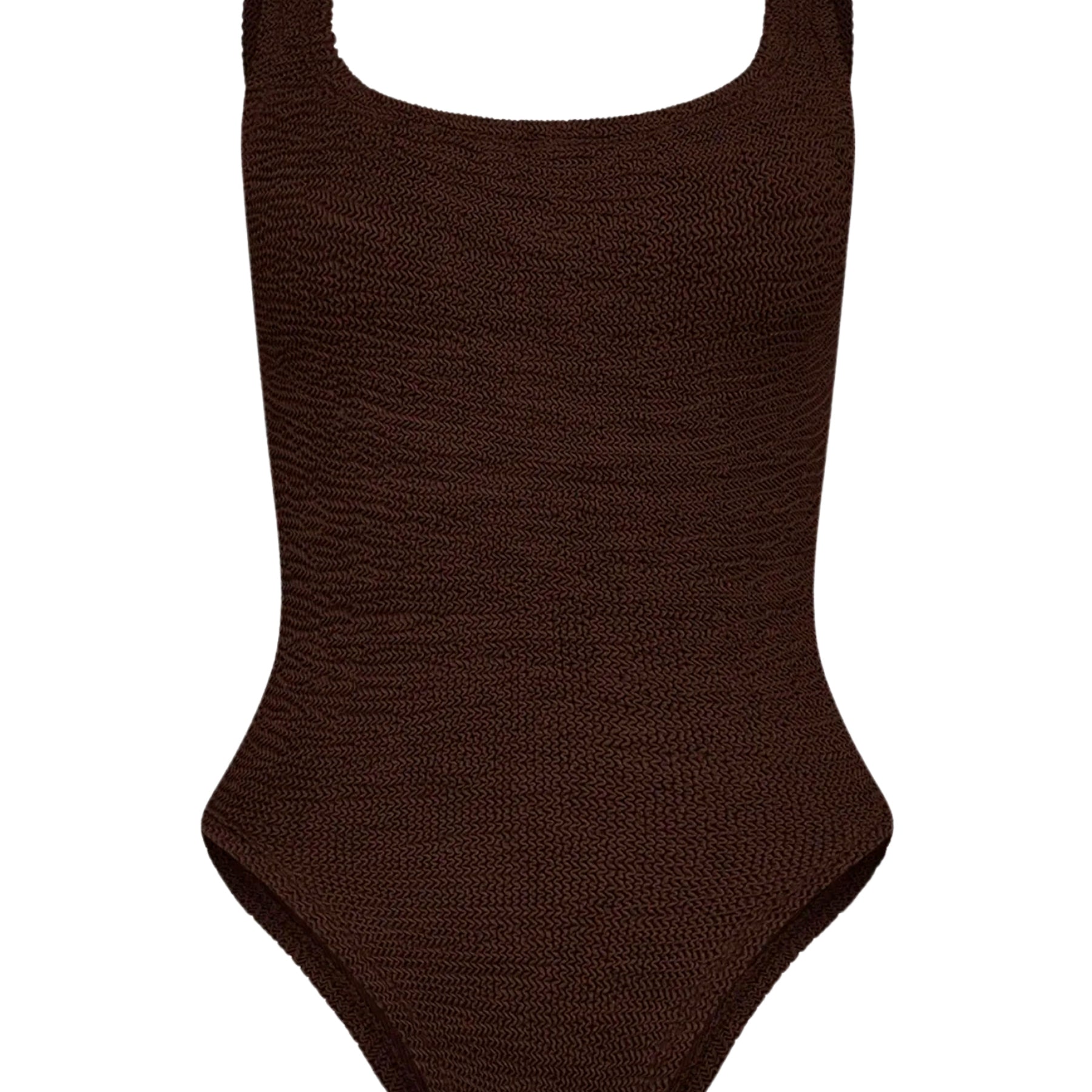 Hunza G | Square Neck Swim in Chocolate Brown | The UNDONE