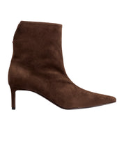 Khaite | Ona Ankle Boot in Brown Ebano Suede | The UNDONE