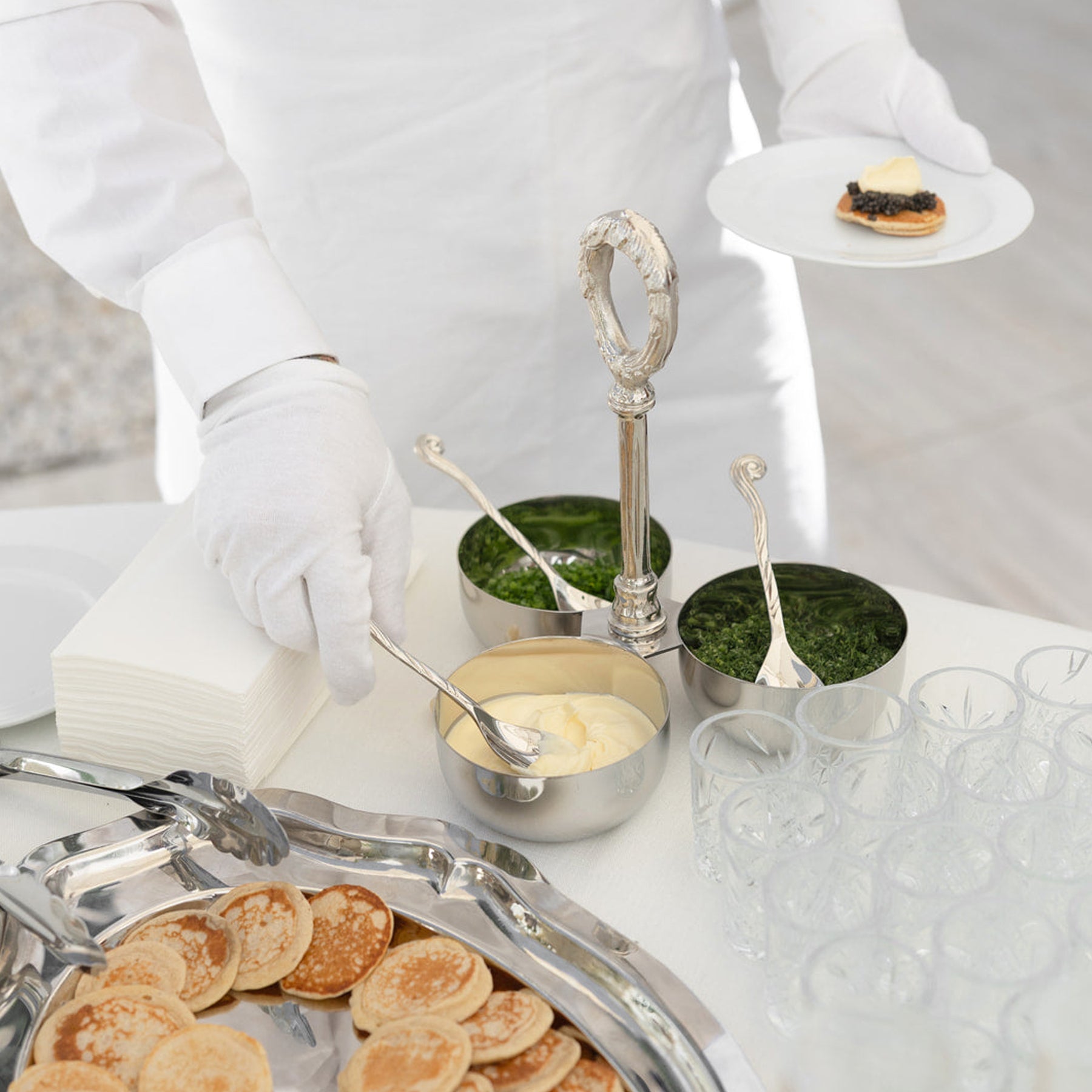 La Casa Homewares | Mezzatorre Aperitif Stand in Silver |  The UNDONE