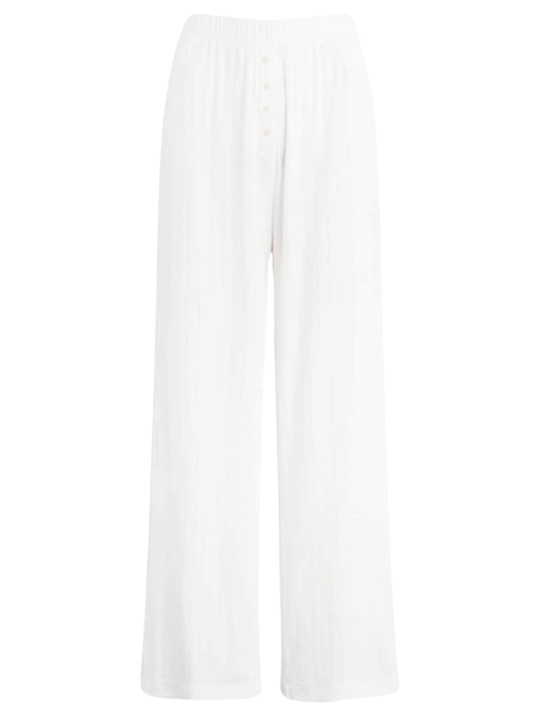 LESET | Pointelle Boxer Pant in White | The UNDONE
