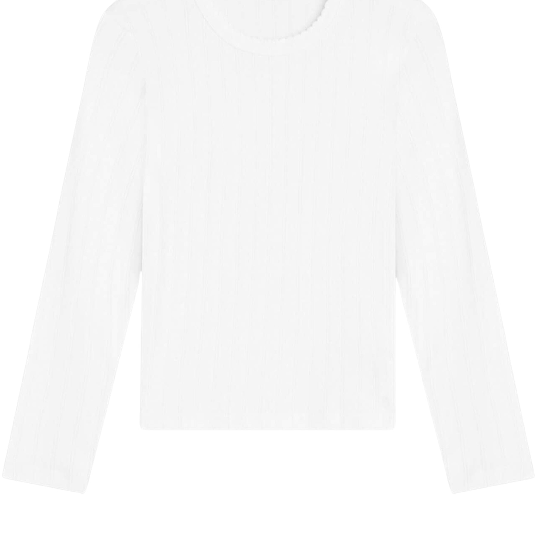 LESET | Pointelle Slim Fit Long Sleeve in White | The UNDONE