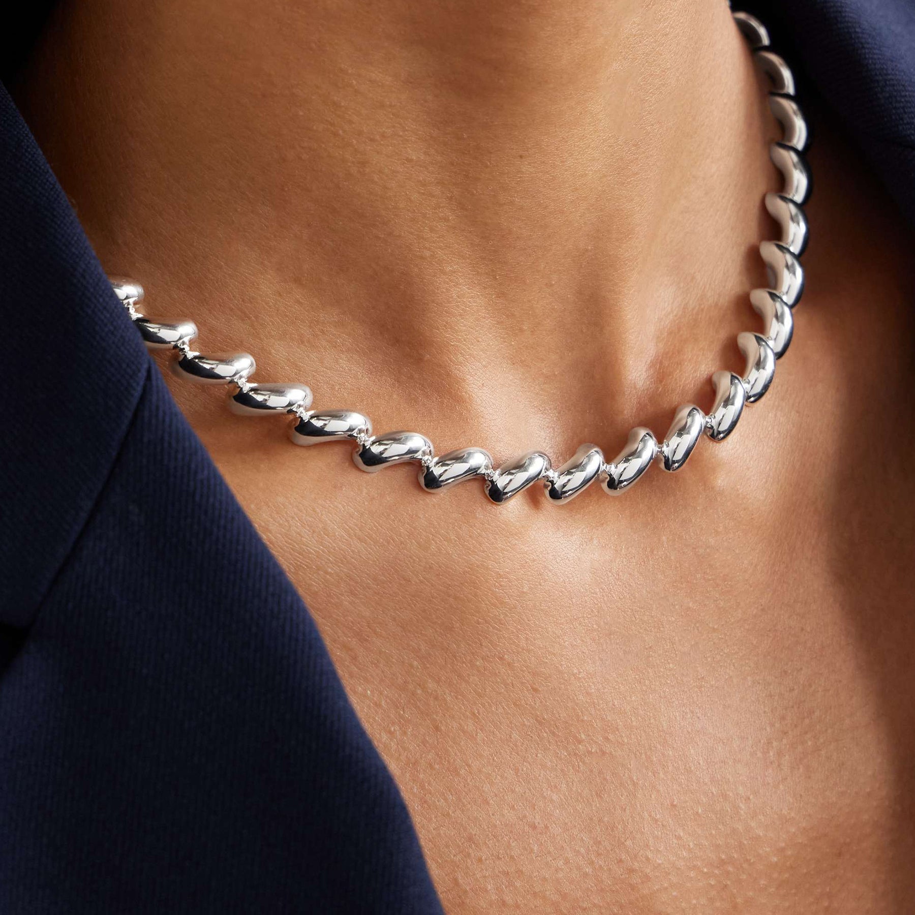 LIÉ STUDIO | Edith Necklace in Silver | The UNDONE