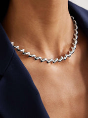 LIÉ STUDIO | Edith Necklace in Silver | The UNDONE