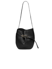 Liffner | Belted Bucket Bag in Black | The UNDONE