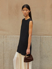 Liffner | Pillow Pouch Bag in Dark Brown Suede | The UNDONE