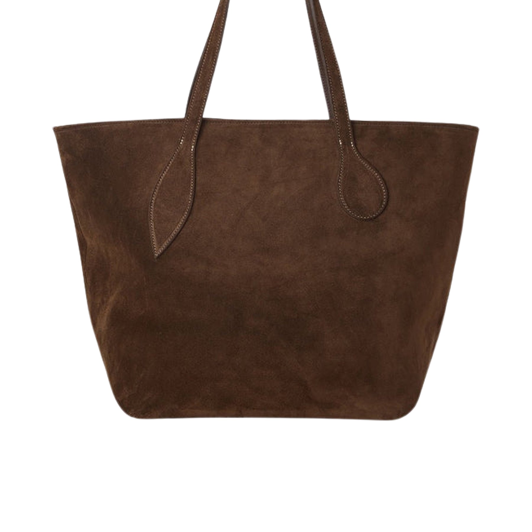 Liffner | Sprout Tote Suede in Dark Brown | The UNDONE