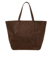 Liffner | Sprout Tote Suede in Dark Brown | The UNDONE