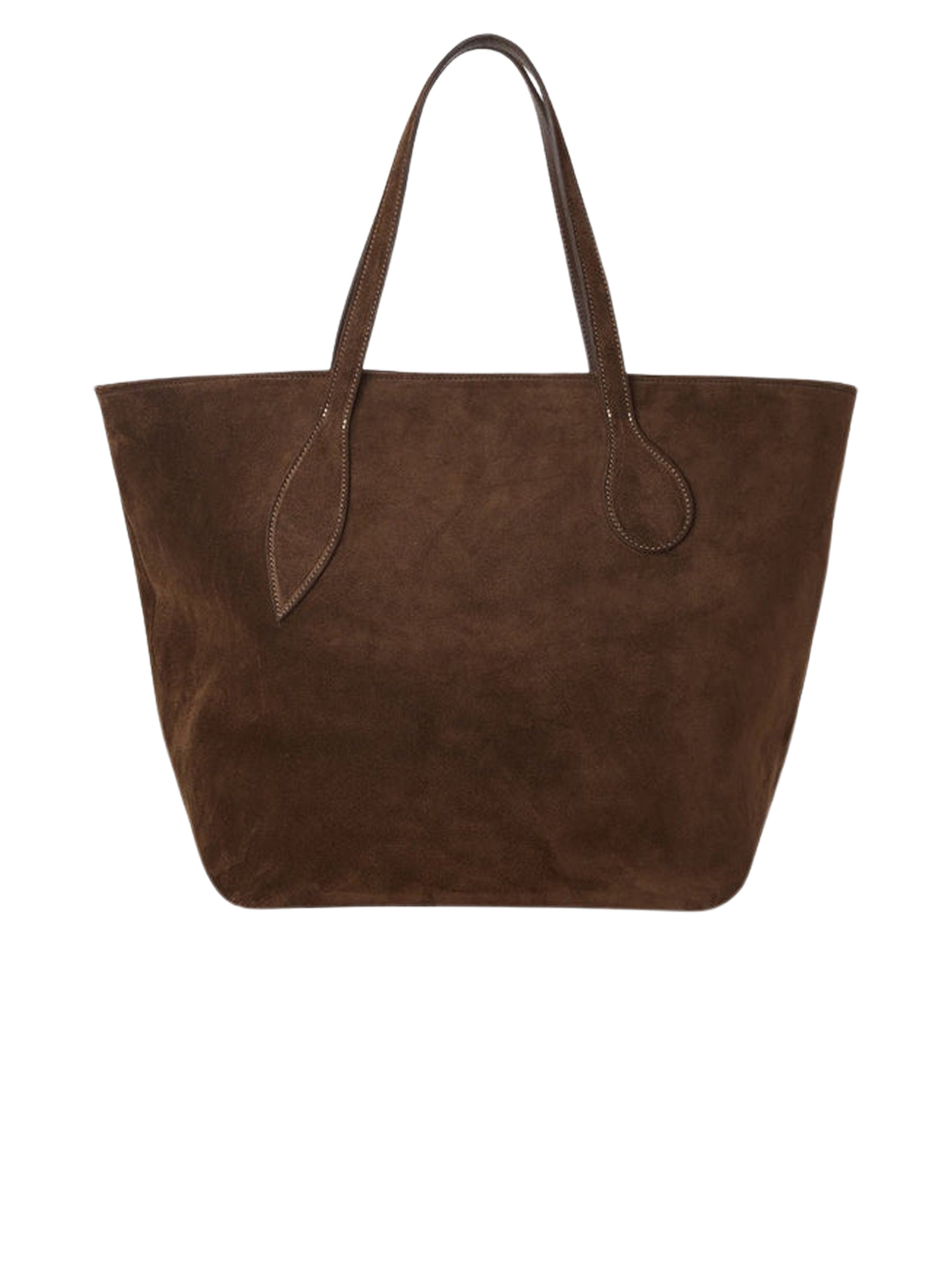 Liffner | Sprout Tote Suede in Dark Brown | The UNDONE