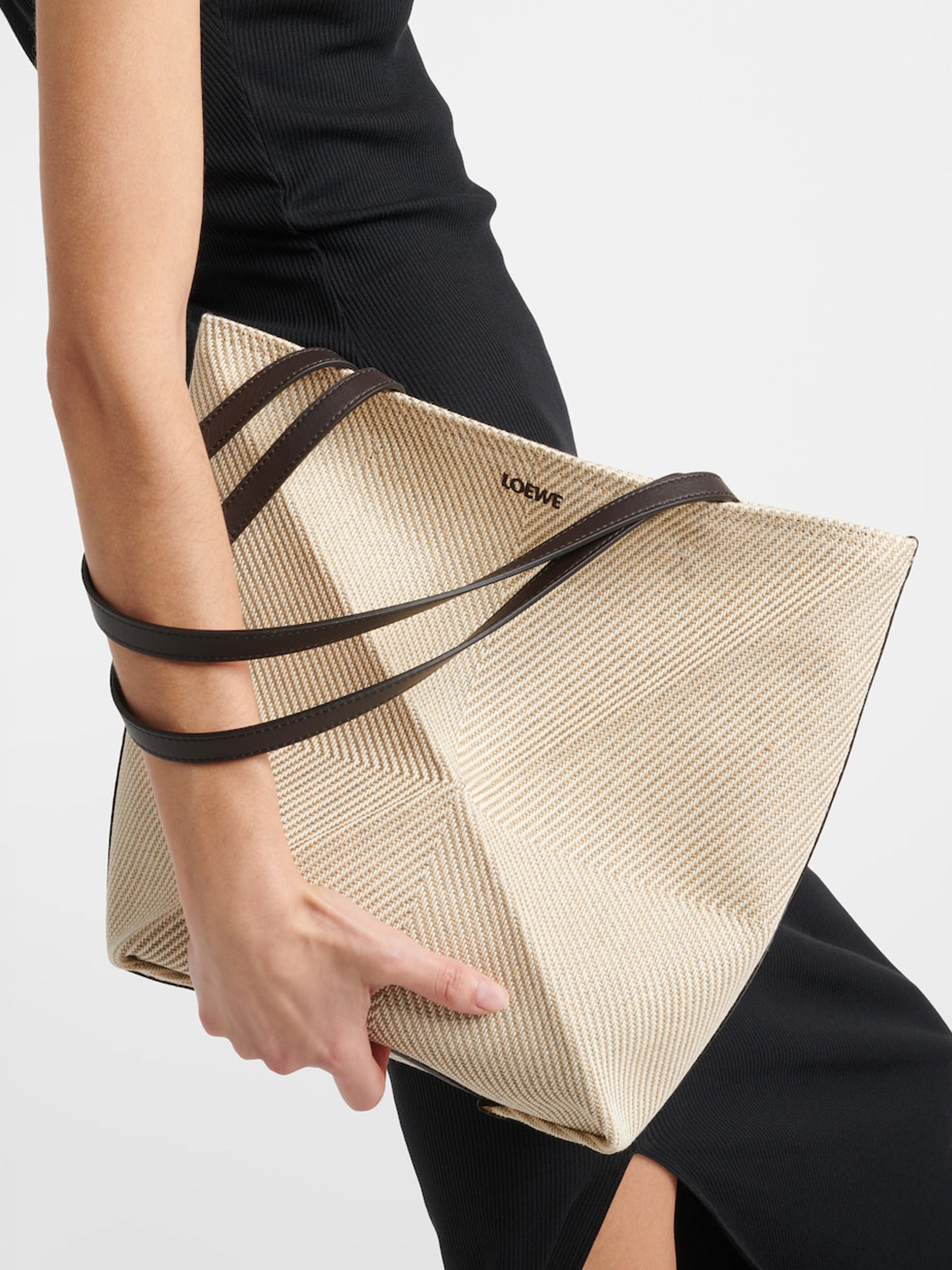 LOEWE Puzzle Fold Medium Canvas Tote Bag The UNDONE