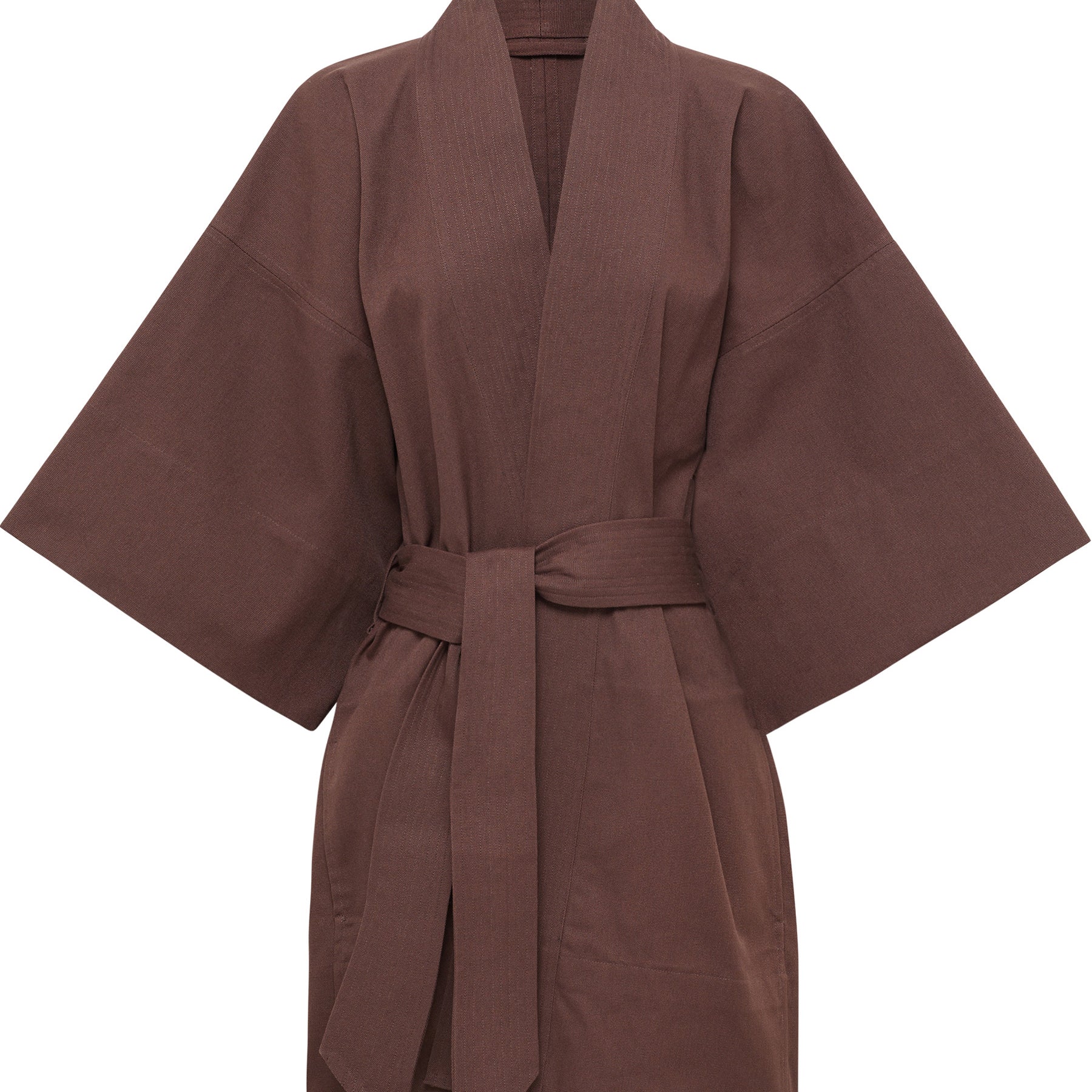 Maison Essentiele | Kimono in Chocolate Brown | The UNDONE