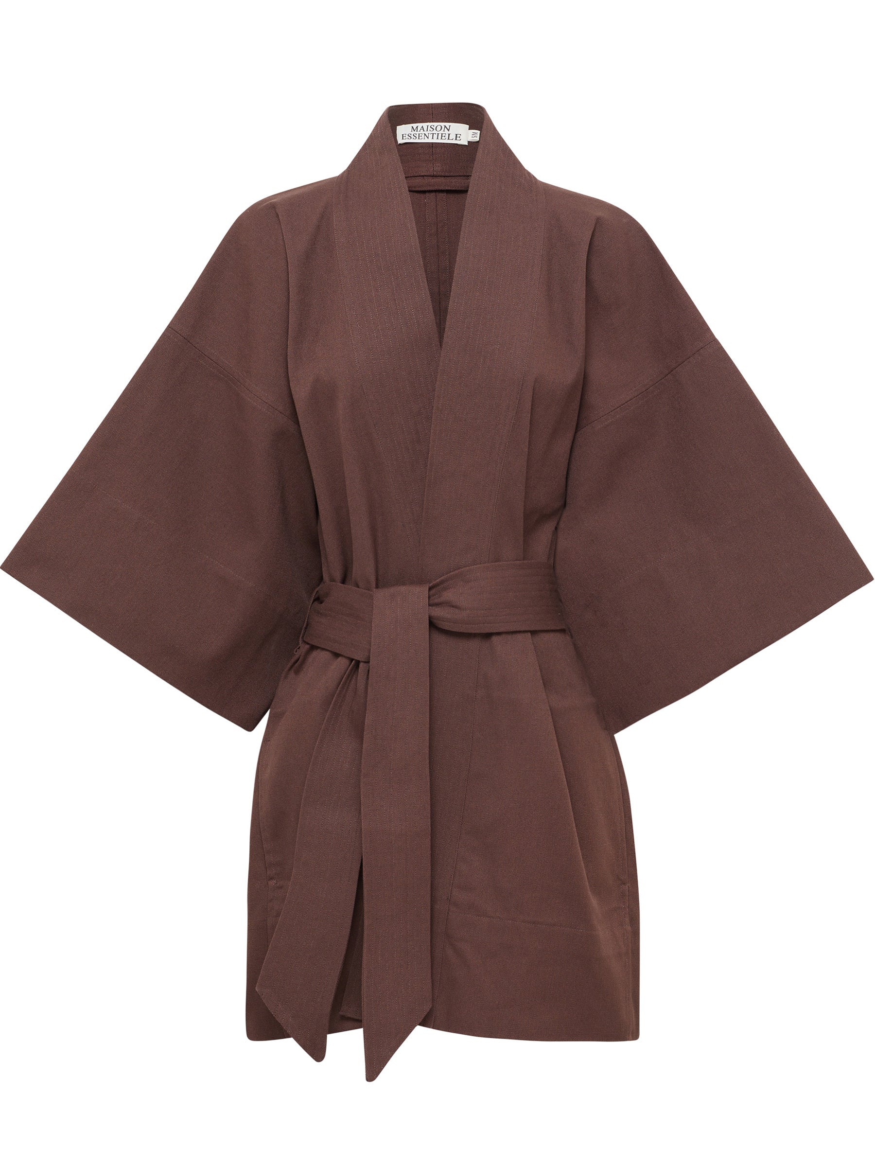 Maison Essentiele | Kimono in Chocolate Brown | The UNDONE