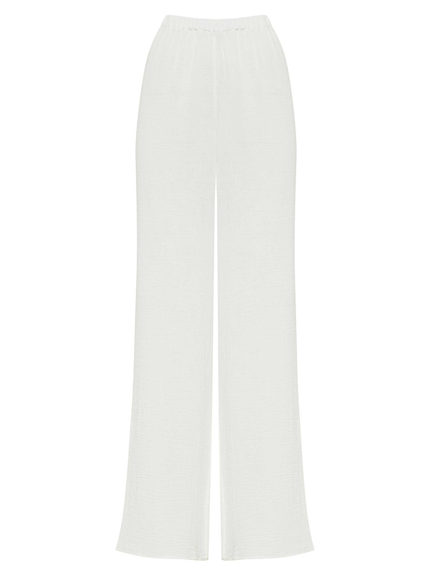 Maison Essentiele | Lounge Pant in White | The UNDONE
