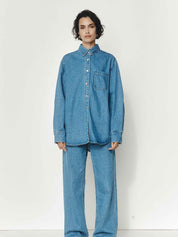 Marle | Alfalfa Shirt in Vintage Blue | The UNDONE