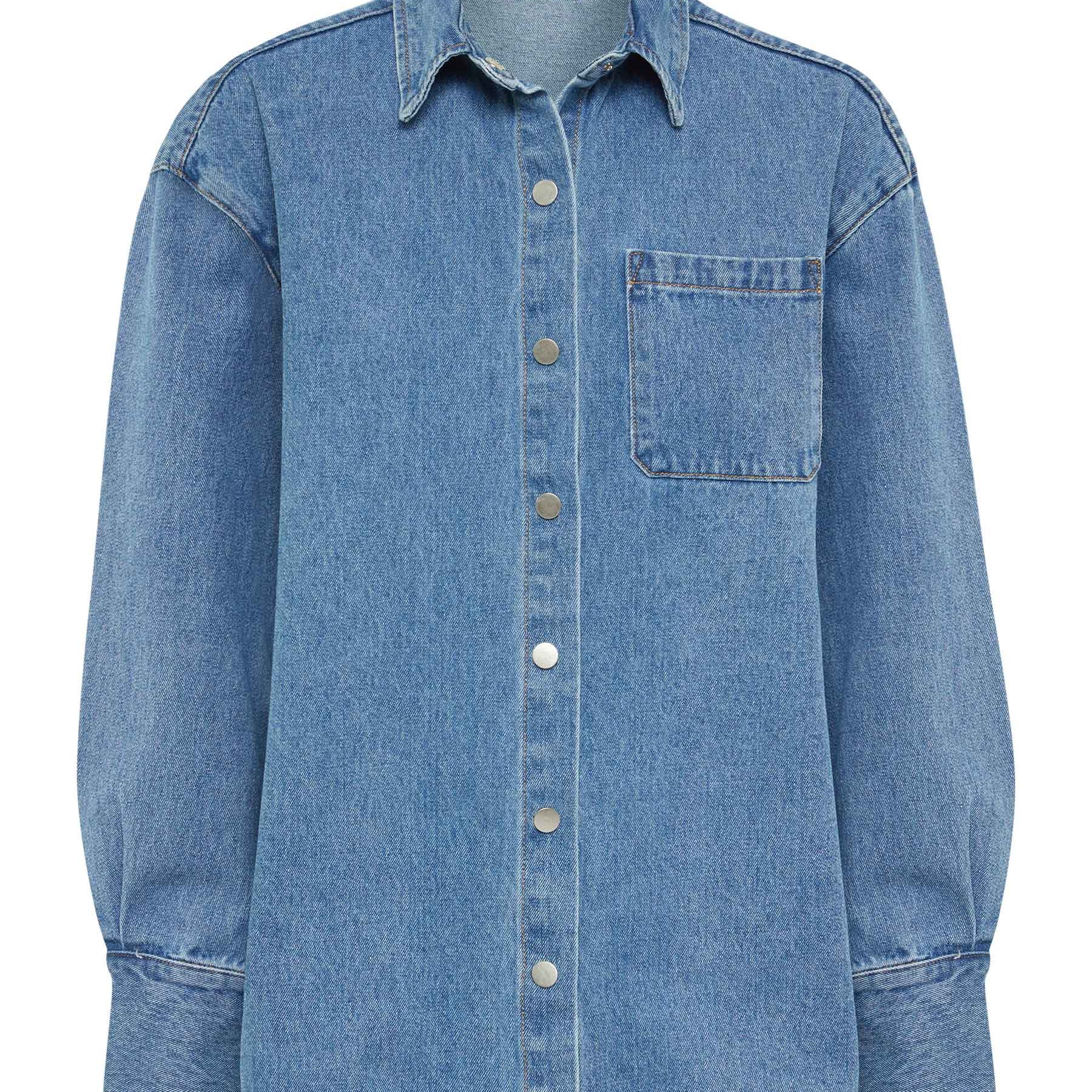 Marle | Alfalfa Shirt in Vintage Blue | The UNDONE