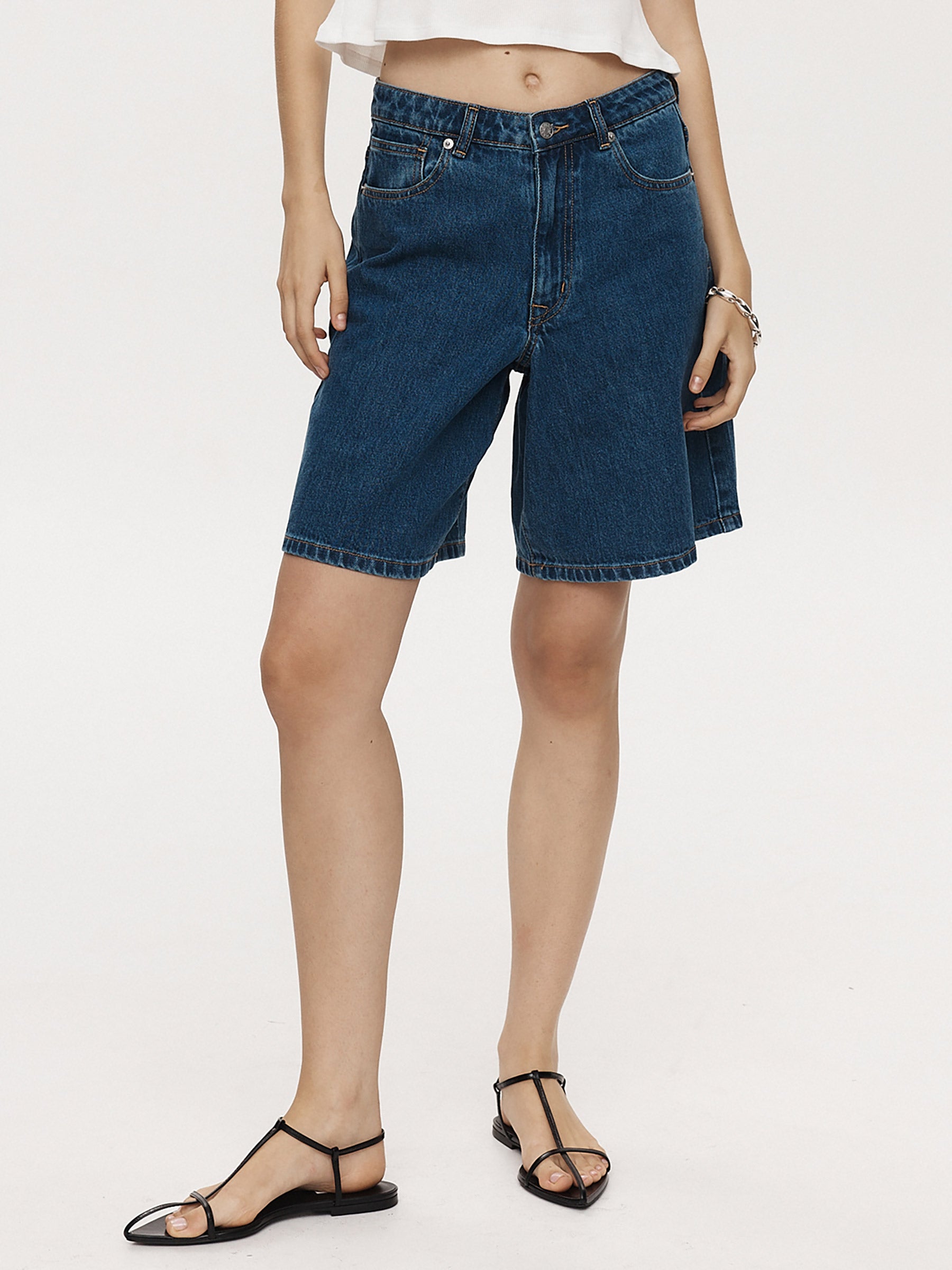 Marle | Relaxed Jean Short in Heritage Blue | The UNDONE