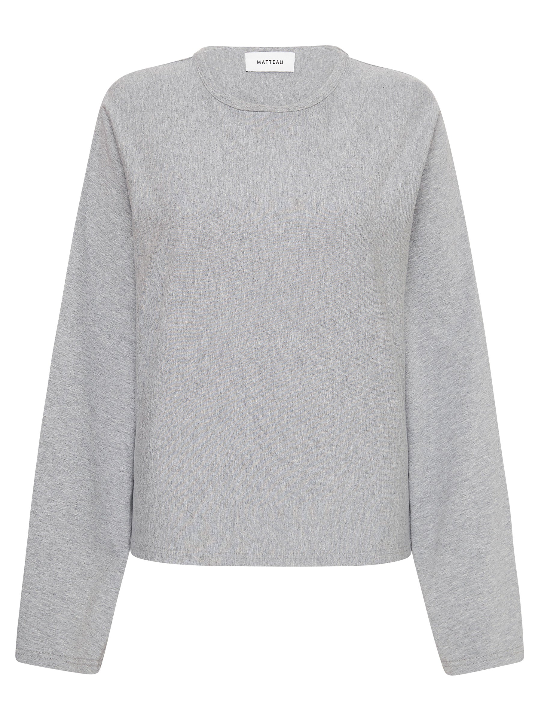 Matteau | Long Sleeve Magyar Tee in Heather Grey | The UNDONE