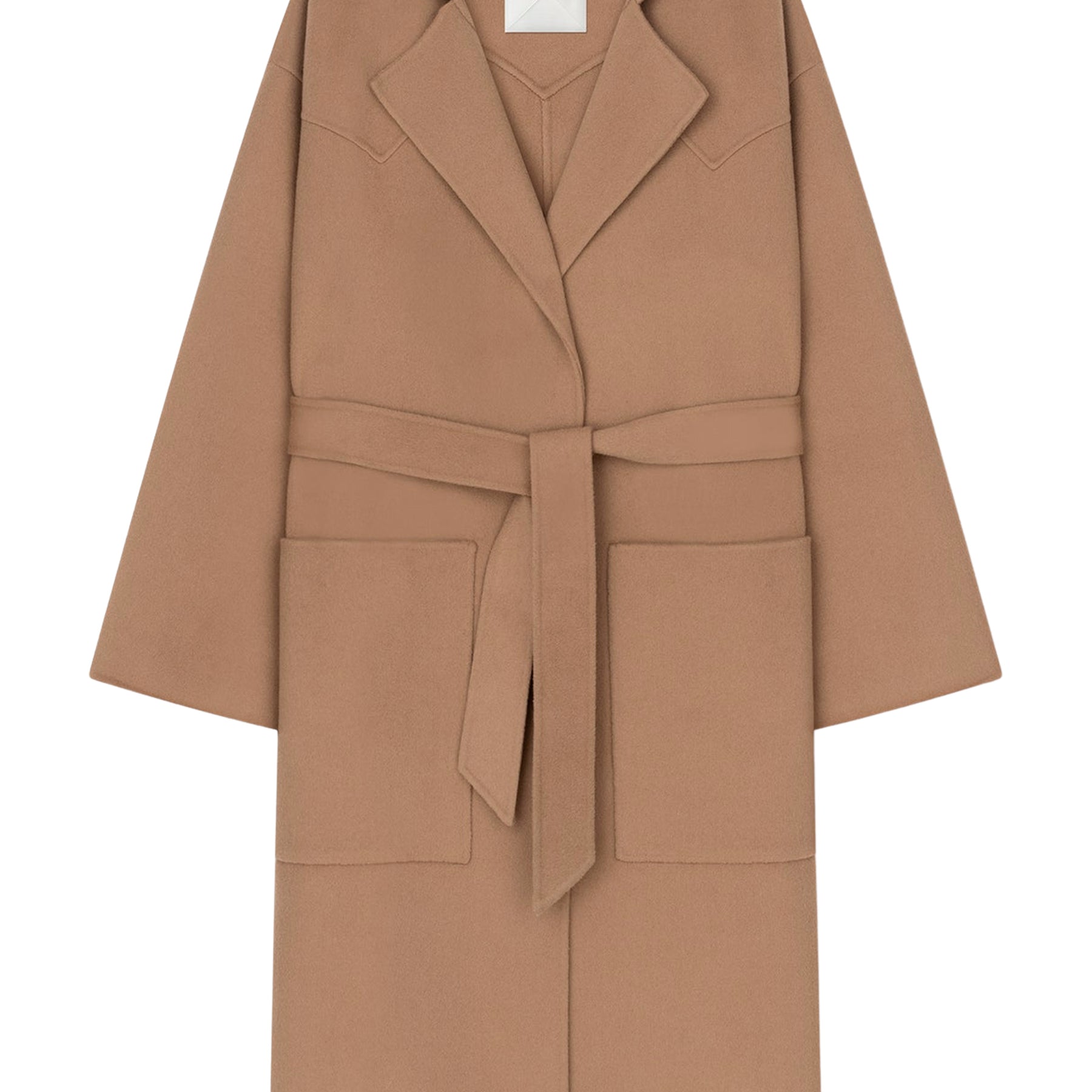 Nanushka | Alamo Robe Coat in Camel | The UNDONE