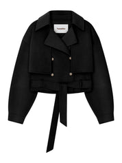 Nanushka | Satoyo Wool and Silk-blend Jacket in Black | The UNDONE