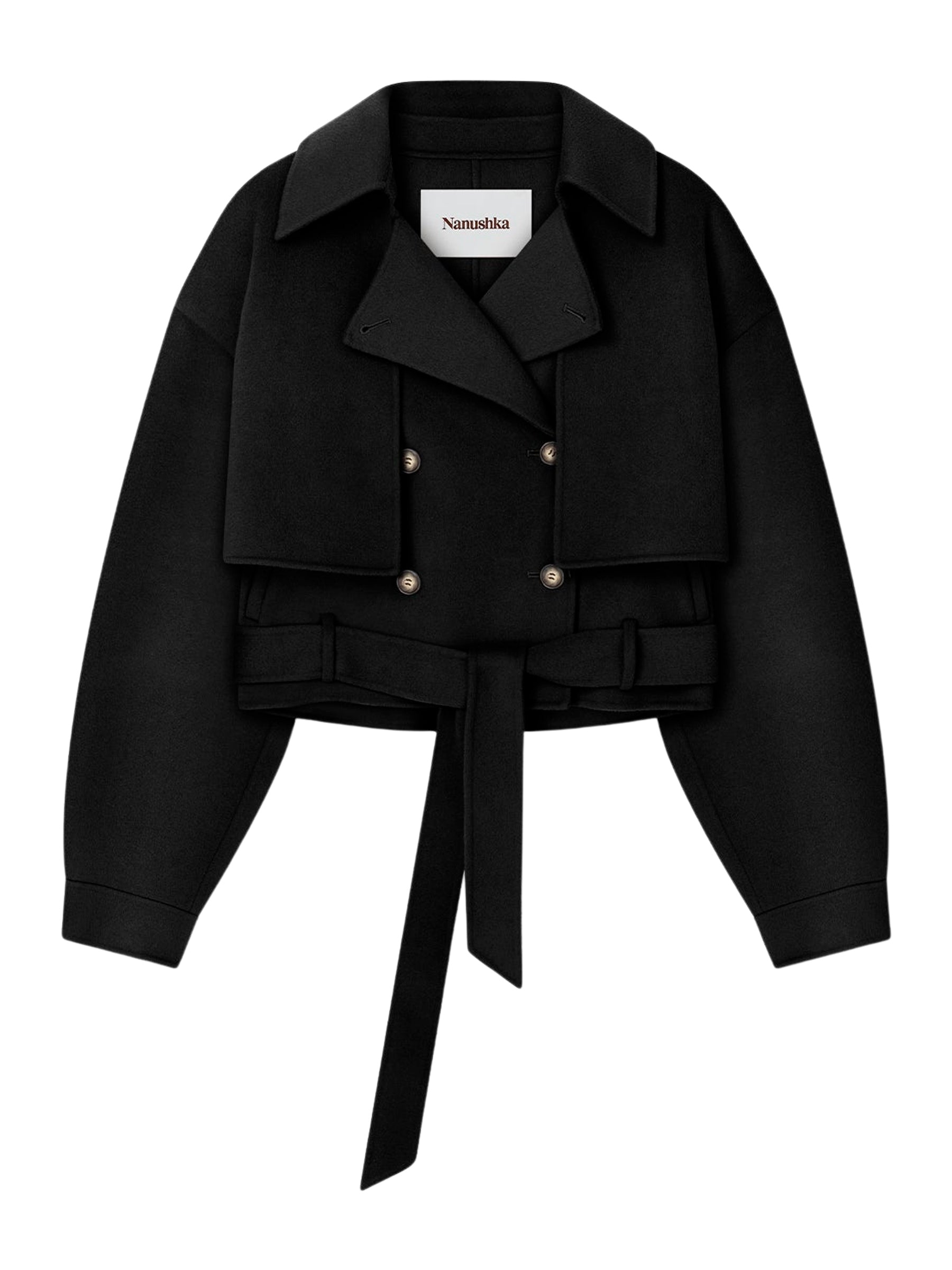 Nanushka | Satoyo Wool and Silk-blend Jacket in Black | The UNDONE