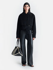Nanushka | Satoyo Wool and Silk-blend Jacket in Black | The UNDONE