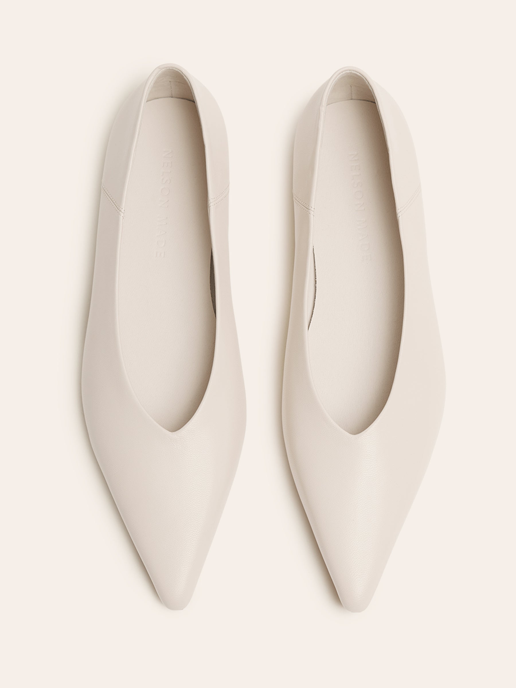 Nelson Made | Clara Flat in White Crema | The UNDONE