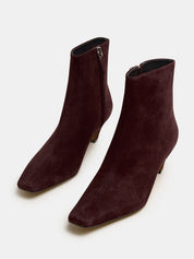 Nelson Made | Dora Ankle Boot in Brown Tiramisu Suede | The UNDONE