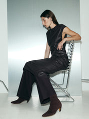 Nelson Made | Dora Ankle Boot in Brown Tiramisu Suede | The UNDONE