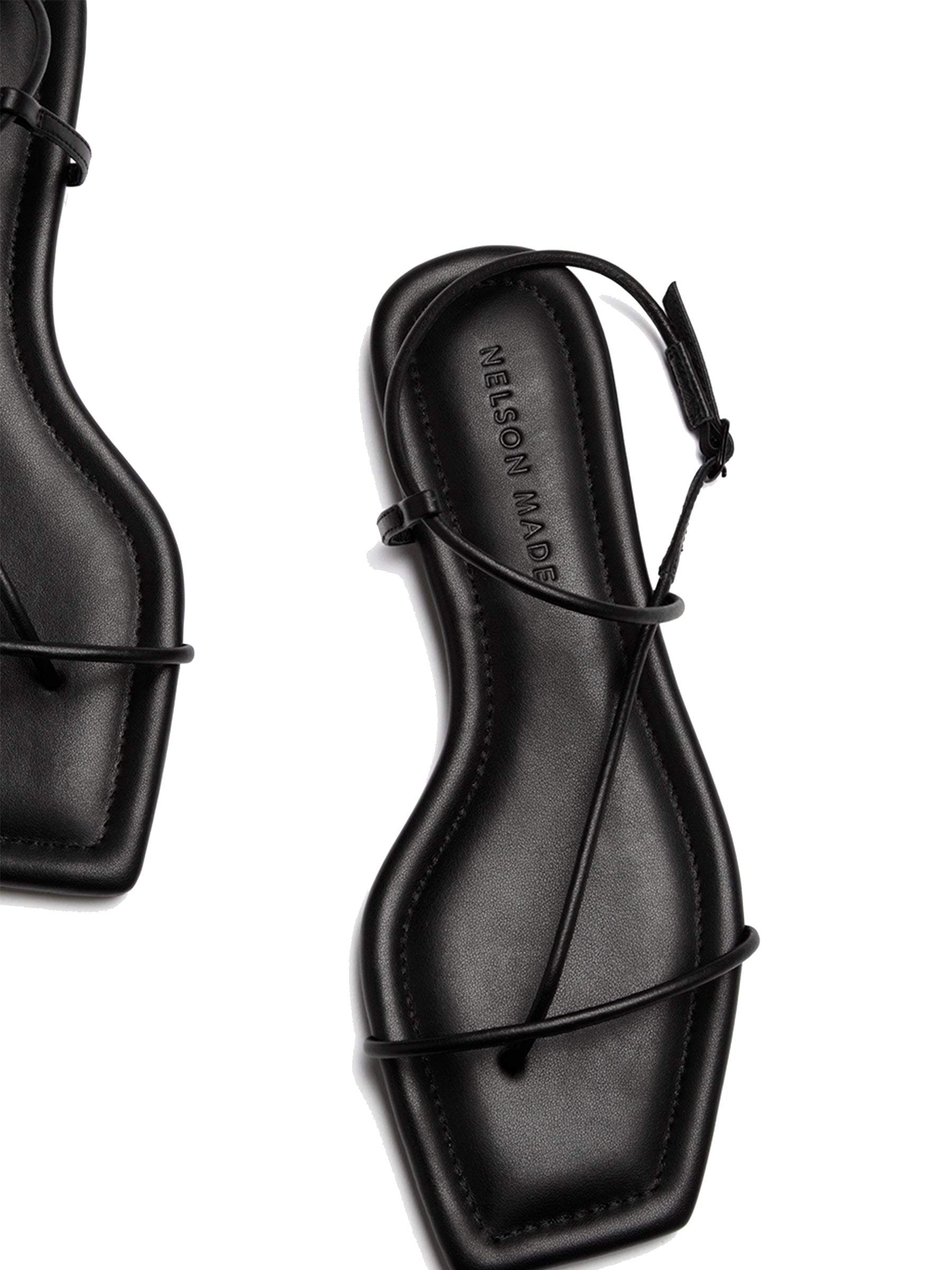 Nelson Made | Juliette Sandal in Black | The UNDONE