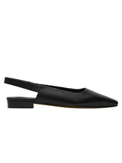Nelson Made | Mimi Flat in Black Leather | The UNDONE