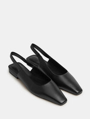 Nelson Made | Mimi Flat in Black Leather | The UNDONE