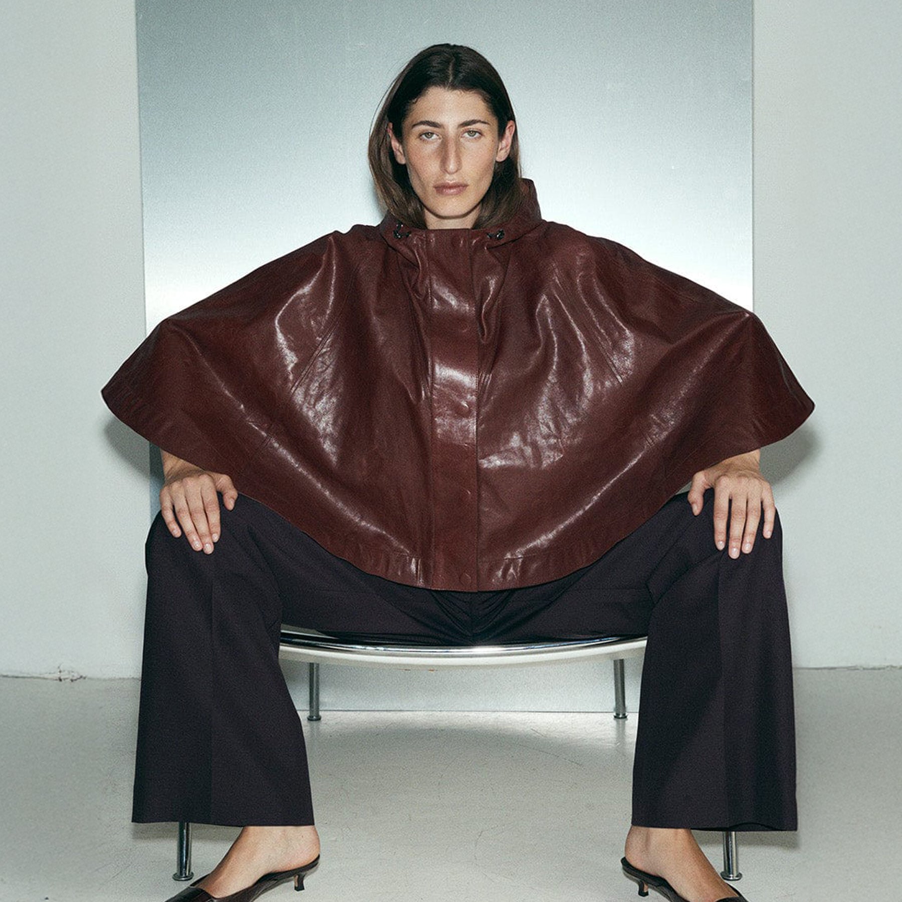 Nelson Made | Mimi Mule in Choc Brown Croc Leather | The UNDONE