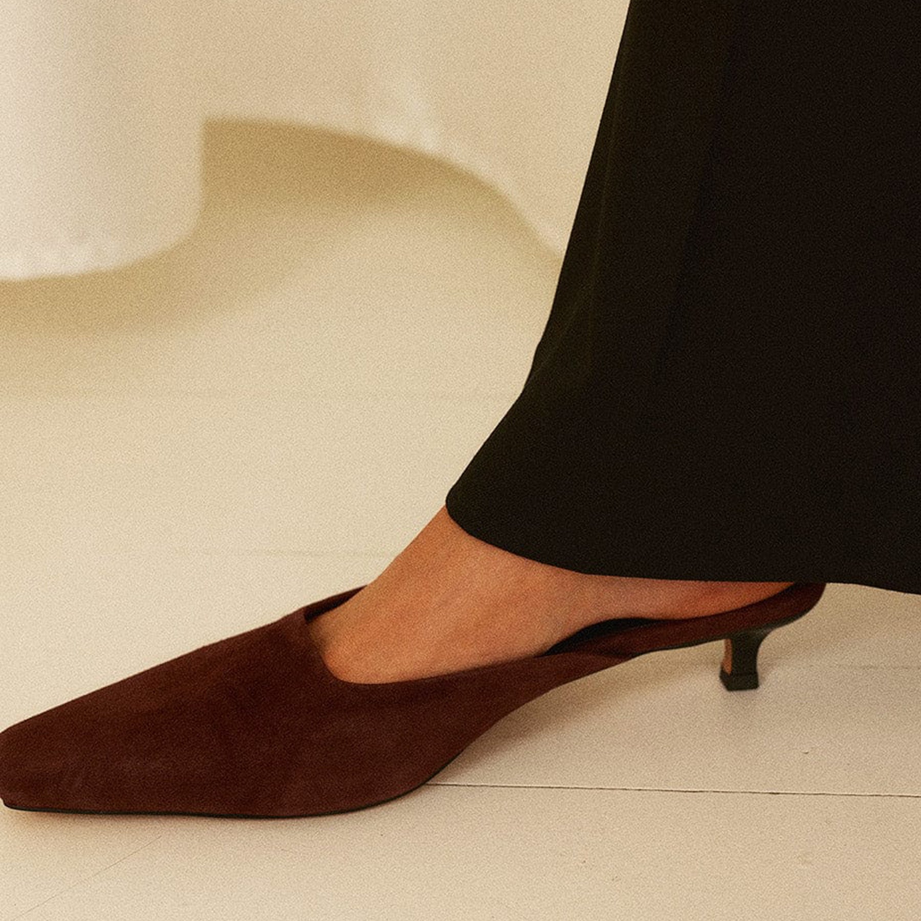 Nelson Made | Mimi Mule in Brown Tiramisu Suede | The UNDONE