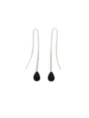 Nina Gordon | Cusp Onyx Earrings in Sterling Silver | The UNDONE
