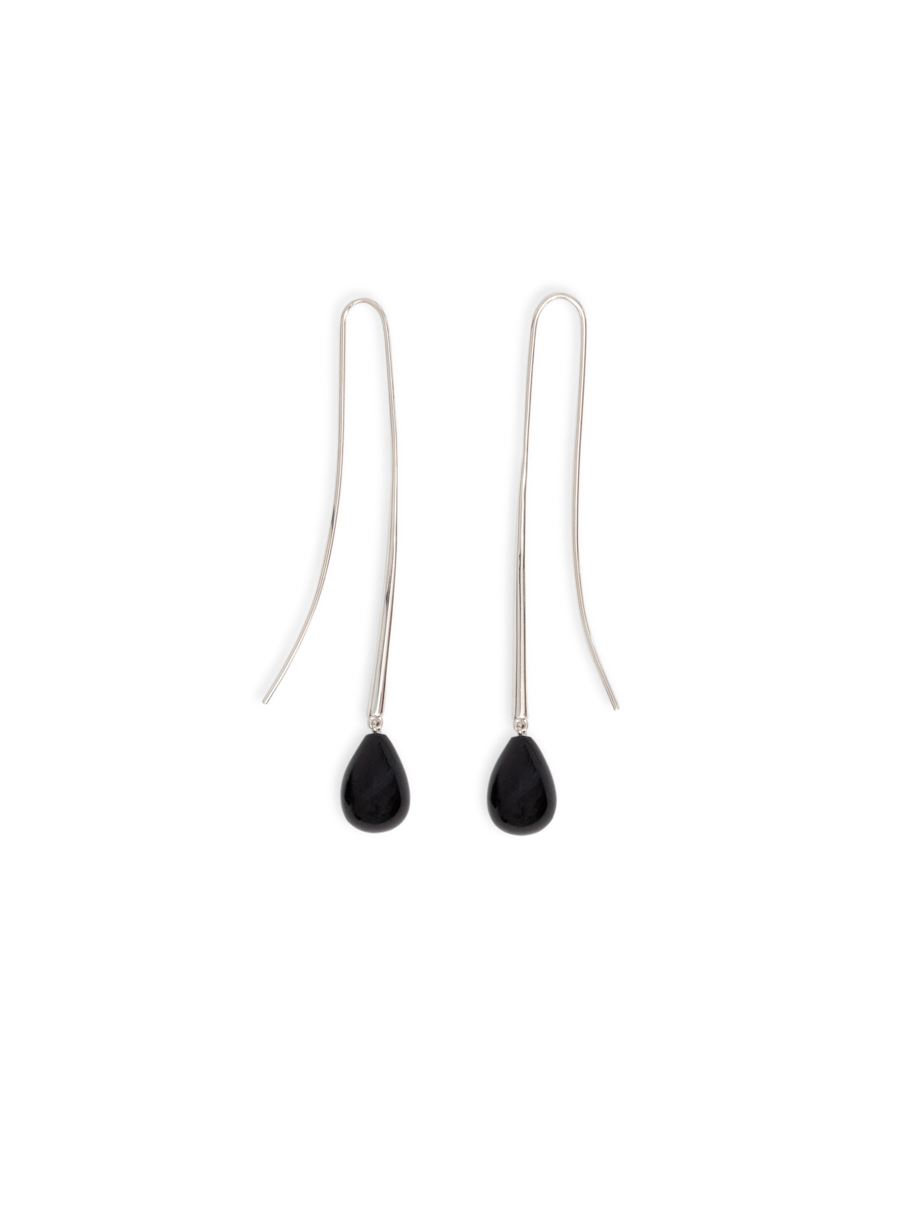 Nina Gordon | Cusp Onyx Earrings in Sterling Silver | The UNDONE