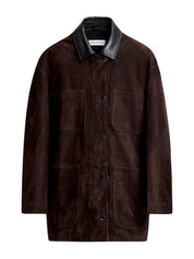 Nour Hammour | Barn Modern Suede Jacket in Brown Mocha | The UNDONE