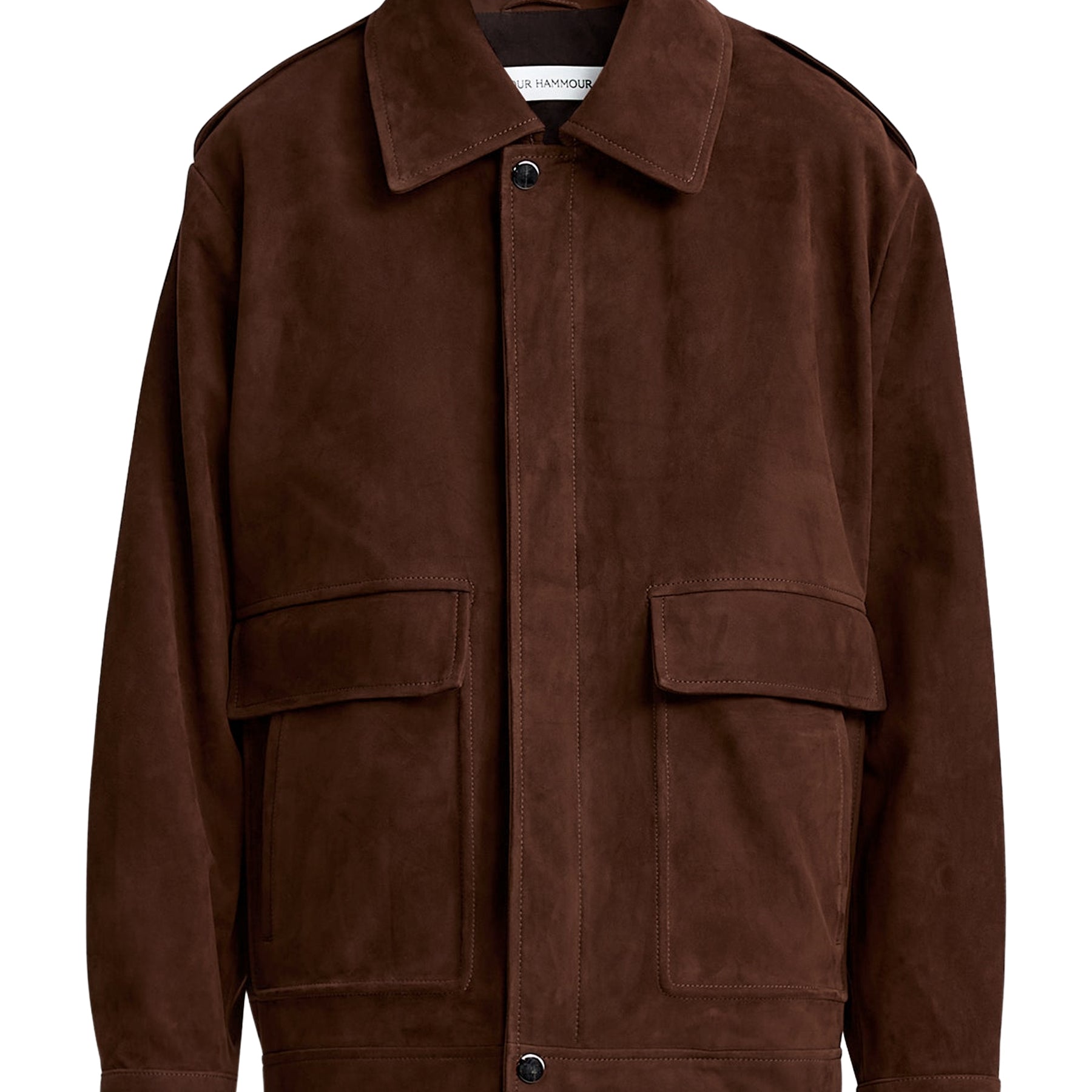 Nour Hammour | Drey Suede The It Girl Jacket in Brown Acajou | The UNDONE