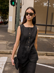 POSSE | Emma Vest in Black | The UNDONE