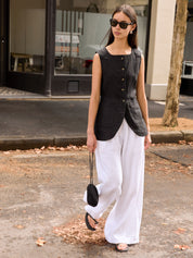 POSSE | Parker Trouser in Ivory | The UNDONE