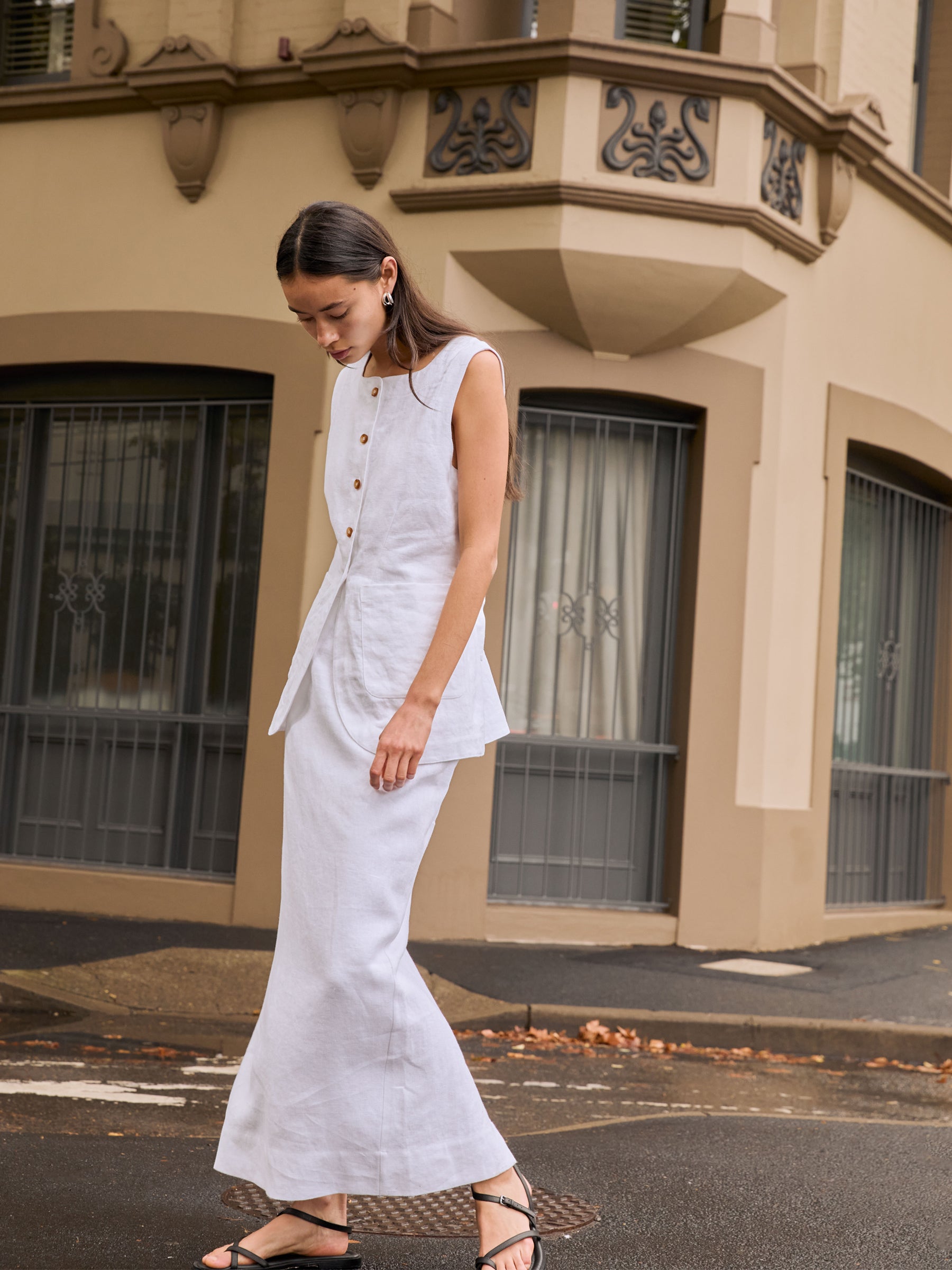 POSSE | Emma Pencil Skirt in Ivory | The UNDONE