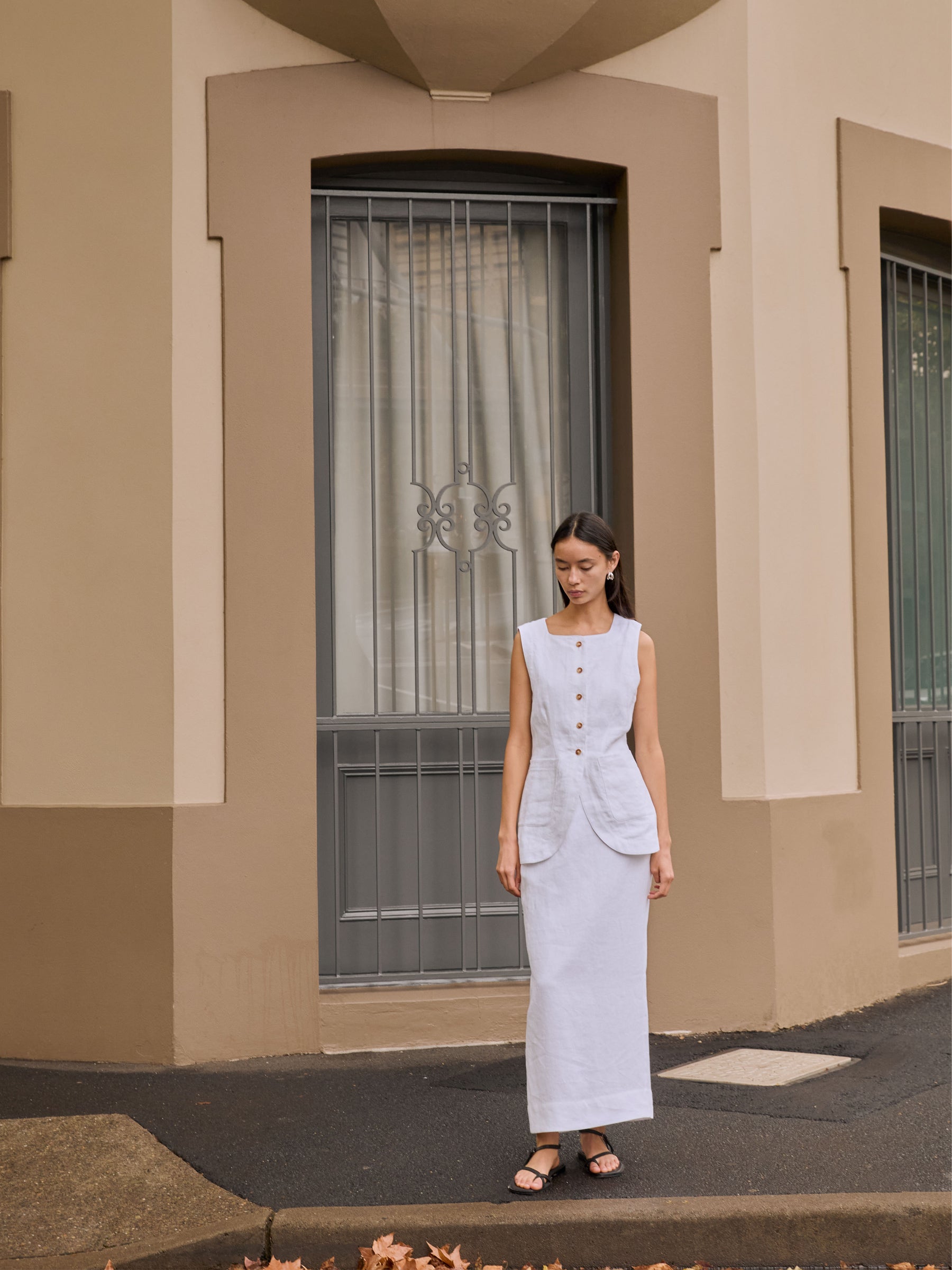 POSSE | Emma Pencil Skirt in Ivory | The UNDONE