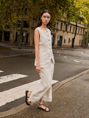 POSSE | Emma Pencil Skirt in Beige Natural | The UNDONE