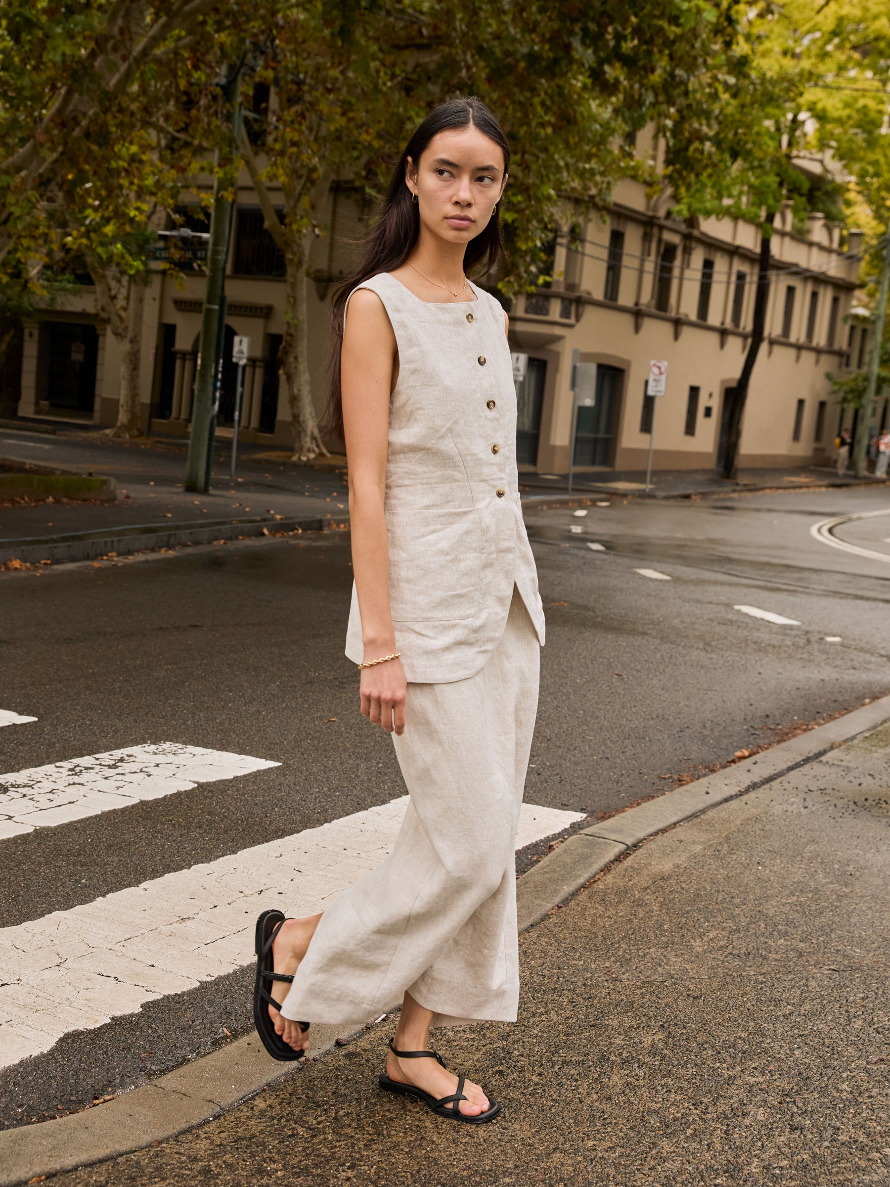 POSSE | Emma Pencil Skirt in Beige Natural | The UNDONE