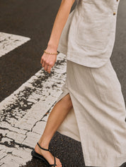 POSSE | Emma Pencil Skirt in Beige Natural | The UNDONE
