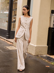 POSSE | Wyatt Trouser in Natural | The UNDONE