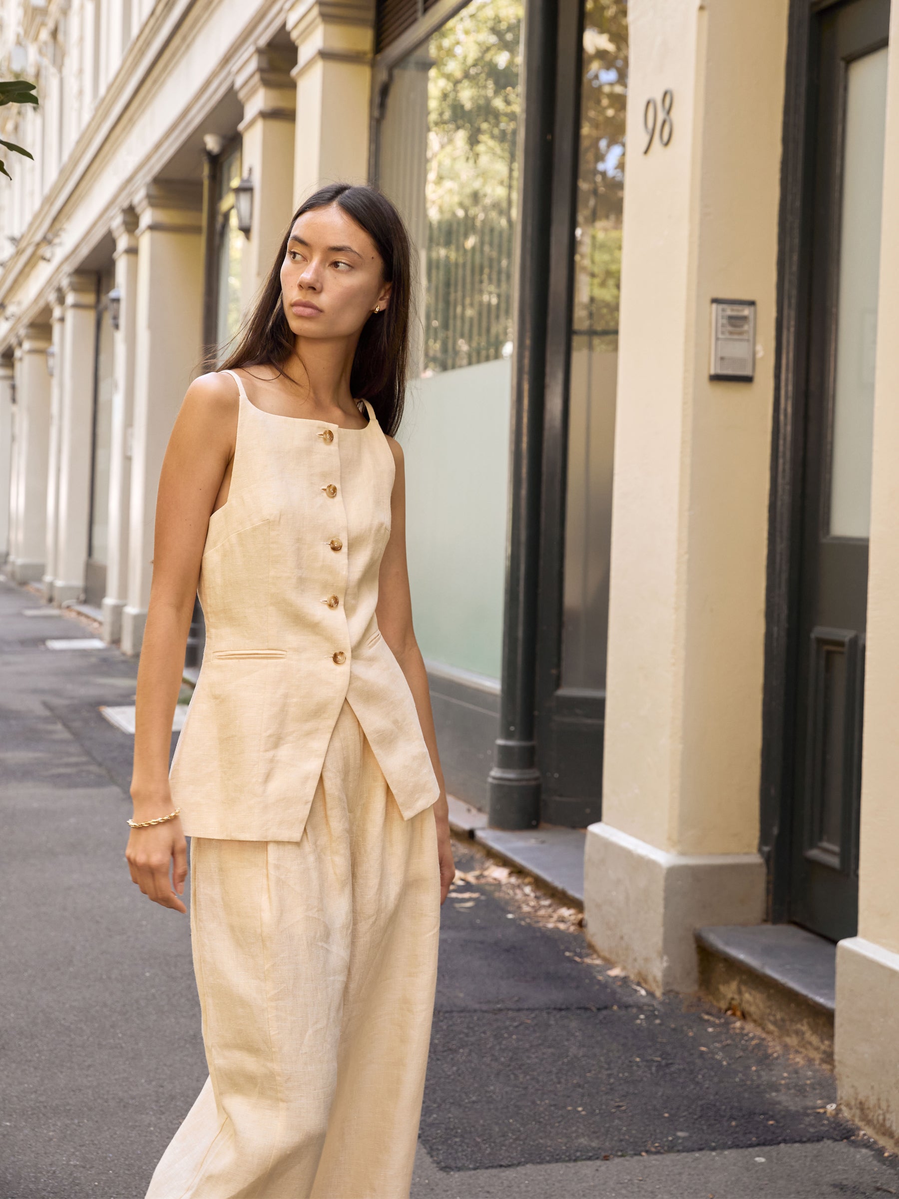 POSSE | Nancy Gilet in Yellow Dusty Citron | The UNDONE